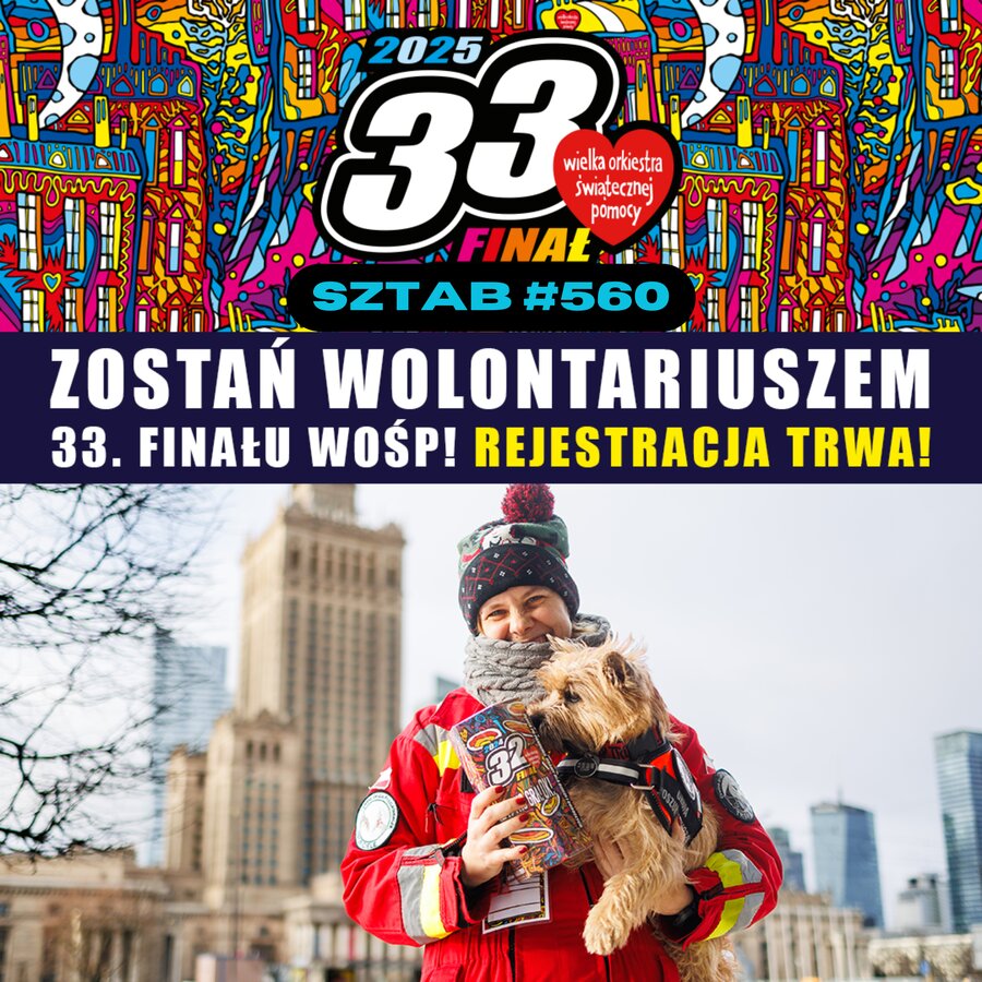 Rejestracja wolontariuszy 33. Finał WOŚP