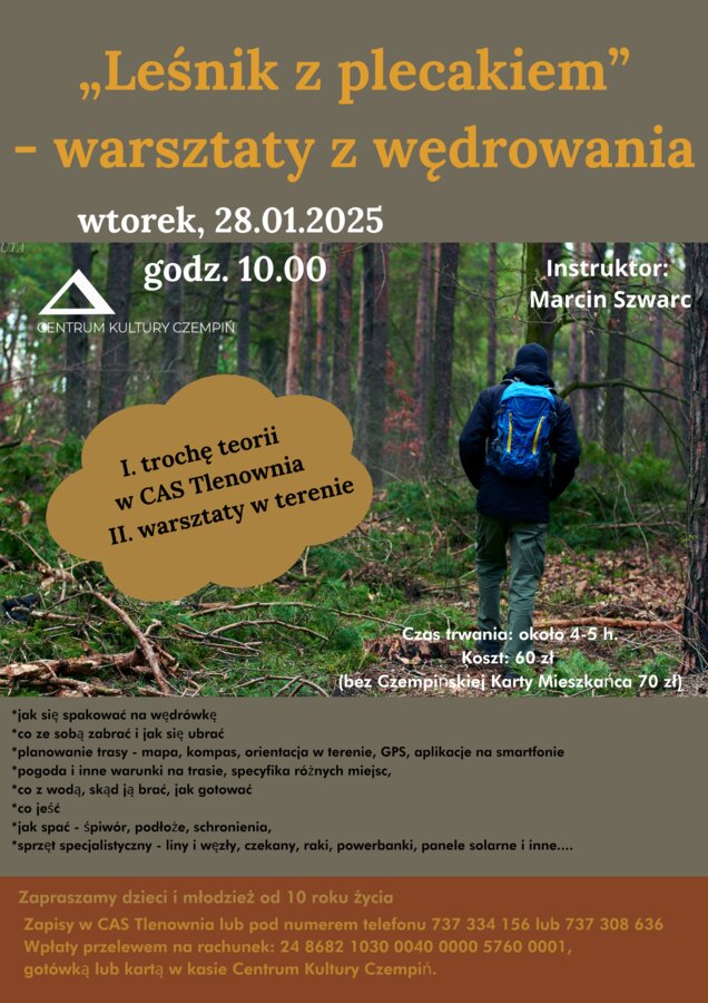 Leśnik z plecakiem - wakacje z wędrowania