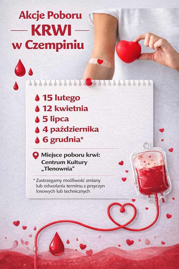 Akcje poboru krwi w 2026