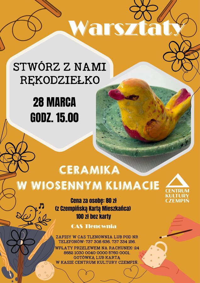 Stwórz z nami rękodziełko. Ceramika w wiosennym klimacie. 