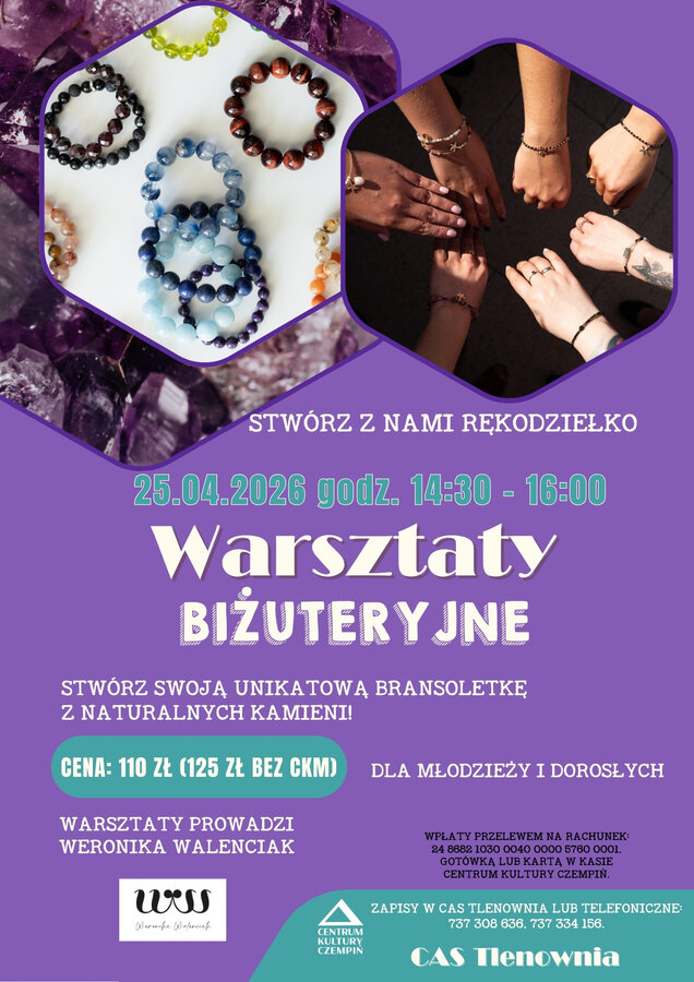 Stwórz z nami rękodziełko. Warsztaty biżuteryjne.