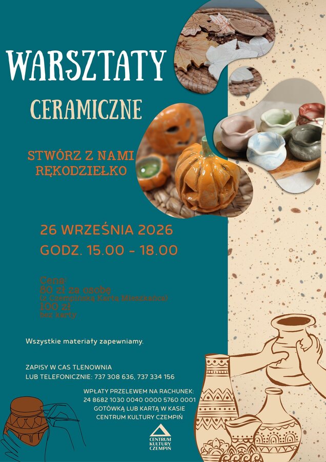Stwórz z nami rękodziełko. Warsztaty ceramiczne 